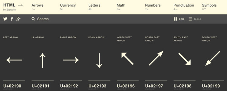 Screenshot htmlarrow.com